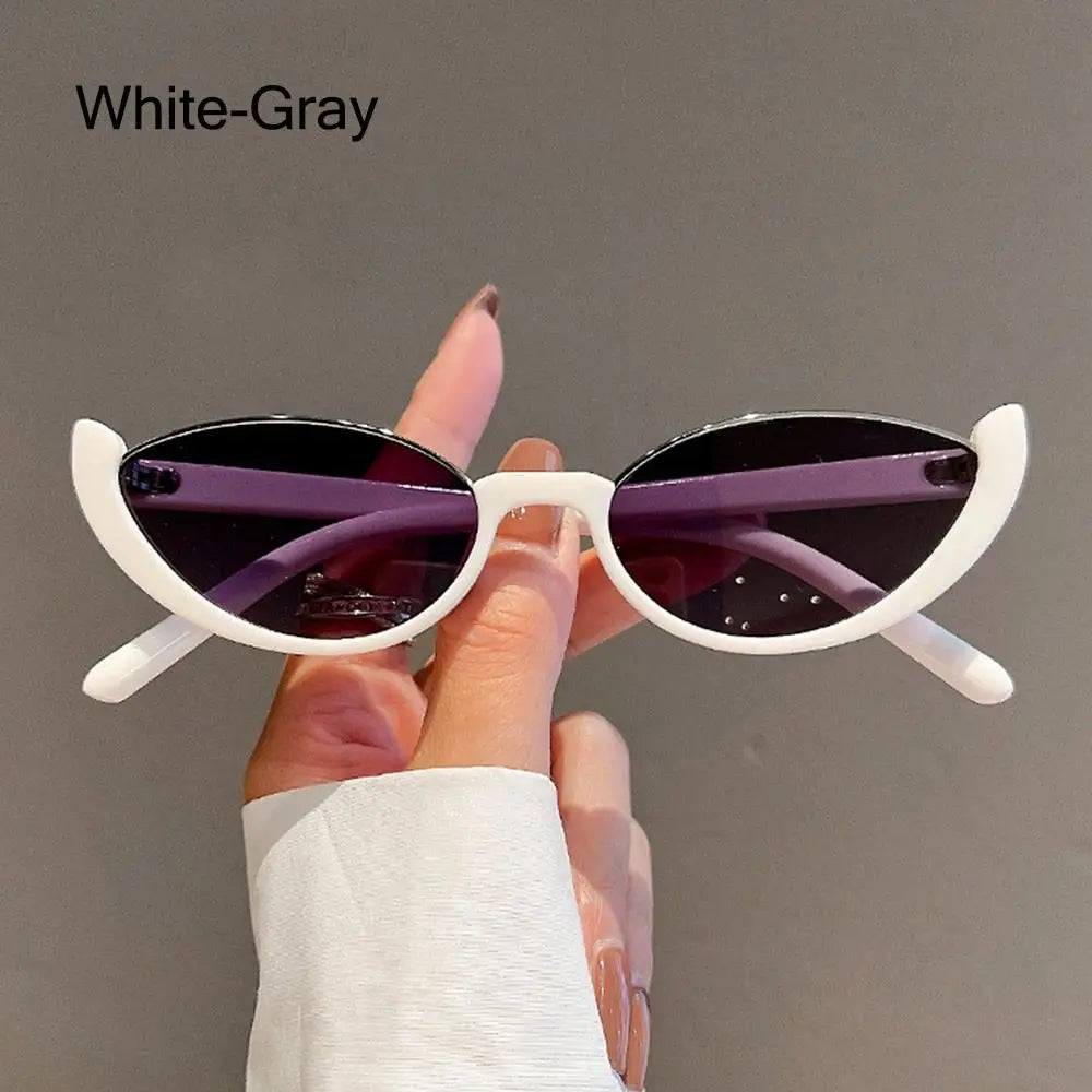 Half-frame Small Cat Eye Sunglasses Women Trendy Vintage Composite Shades Eyewear Sun Glasses-Dollar Bargains Online Shopping Australia