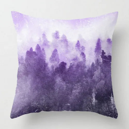 Nordic sofa cushion cover plush pillow cover purple pattern cushion cover living room office nap pillow cover-Dollar Bargains Online Shopping Australia