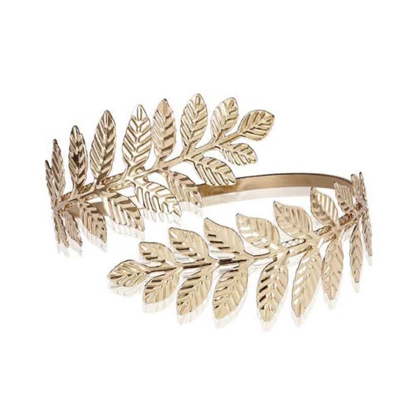 Metal Greek Roman Laurel Leaf Bracelet Armband Upper Arm Cuff Armlet-Dollar Bargains Online Shopping Australia