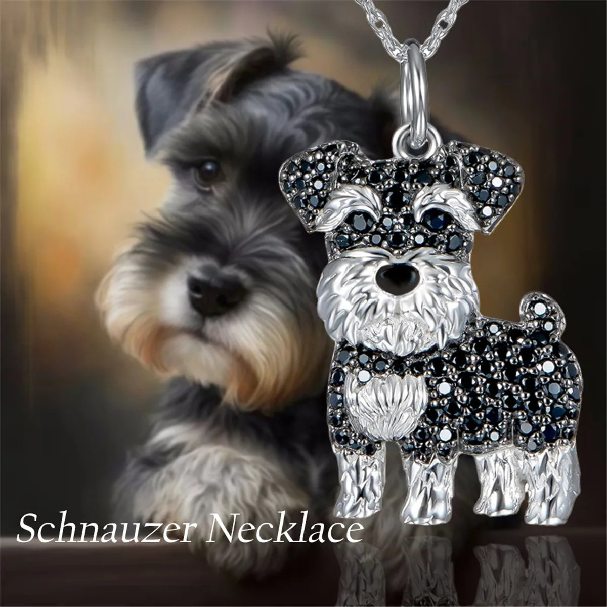 Schnauzer Dog Pendant Necklace Women Pet Puppy Jewelry Animal Accessories Dog Lovers-Dollar Bargains Online Shopping Australia