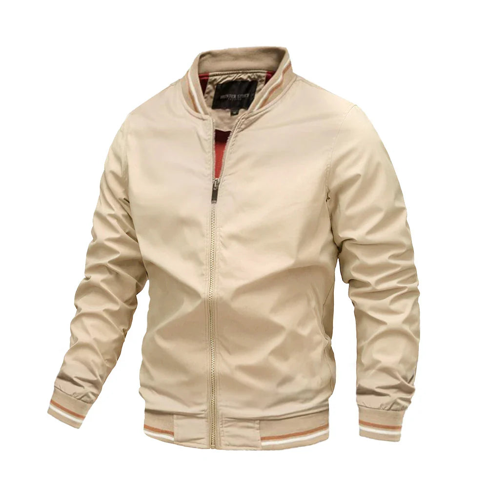 Bomber Jacket Men Casual Windbreaker Jacket Coat Men High Quality Outwear Zipper Stand Collar Military Jacket Mens-Dollar Bargains Online Shopping Australia