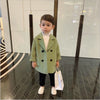 Bear Leader Baby Boys Woolen Jacket Long Double Breasted Warm Infant Toddler Lapel Tweed Coat 2023 Autumn Winter Outerwear Coats-Dollar Bargains Online Shopping Australia