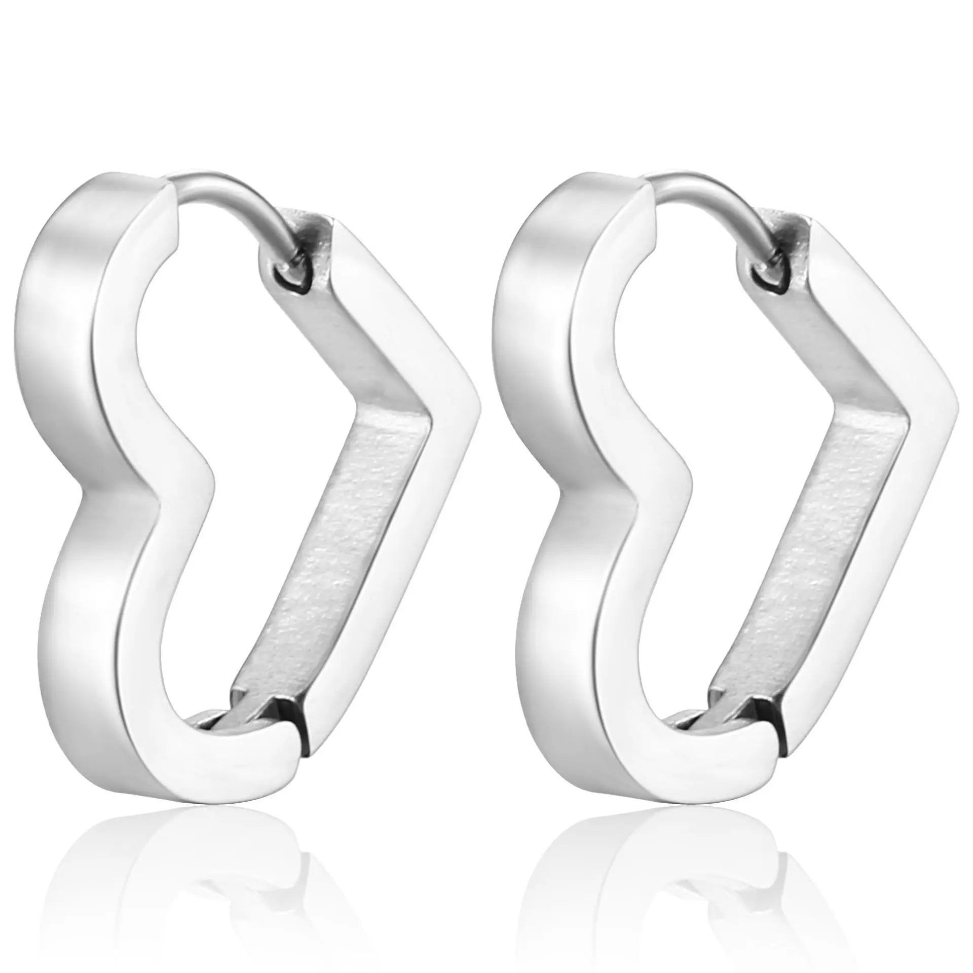 2PCS New Gold Color Square Hoop Earrings Women Men Stainless Steel Huggie Minimalist Punk Unisex Rock Earrings Piercing Jewelry-Dollar Bargains Online Shopping Australia