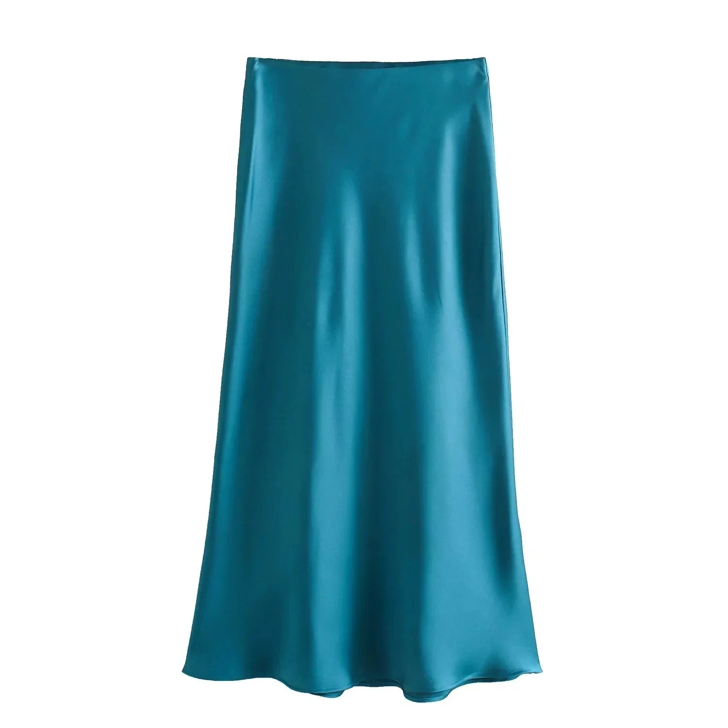 Women's Skirts Basic Satin Skirt High Waist Stylish Long Skirts Midi Chic And Elegan-Dollar Bargains Online Shopping Australia