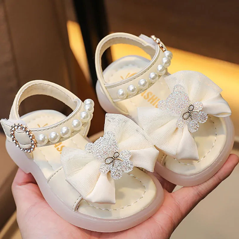 Summer Princess Sandals For Baby Girls Cute Bear Bow Fashion Toddler Shoes Soft-soled Breathable Casual Shoes For Infant Baby-Dollar Bargains Online Shopping Australia