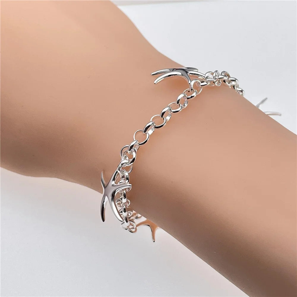 Silver Bracelet Elegant Chain High Quality Jewelry For Men Women Christmas Gifts-Dollar Bargains Online Shopping Australia