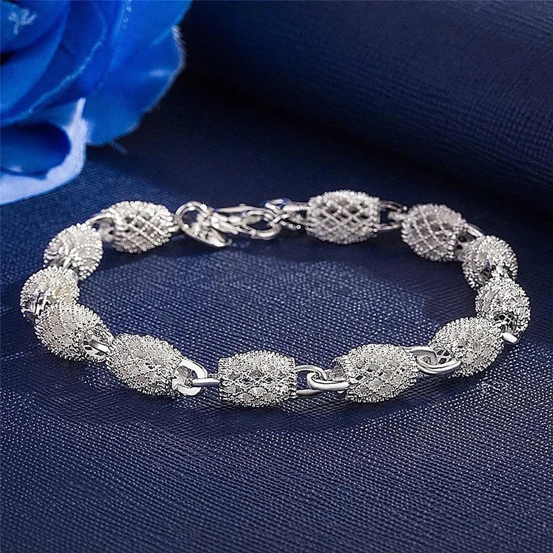 Sterling Silver Beads Charm Bracelets For Women Luxury Hollow Adjustable Lucky Ball Bracelet Wedding Party Fine Jewelry Gift-Dollar Bargains Online Shopping Australia