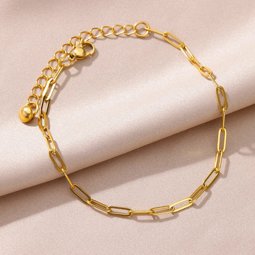 Anklets for Women Summer Beach Accessories Stainless Steel Imitation Pearl Chain Anklet Gold Color Leg Bracelets Bodychain Gifts-Dollar Bargains Online Shopping Australia