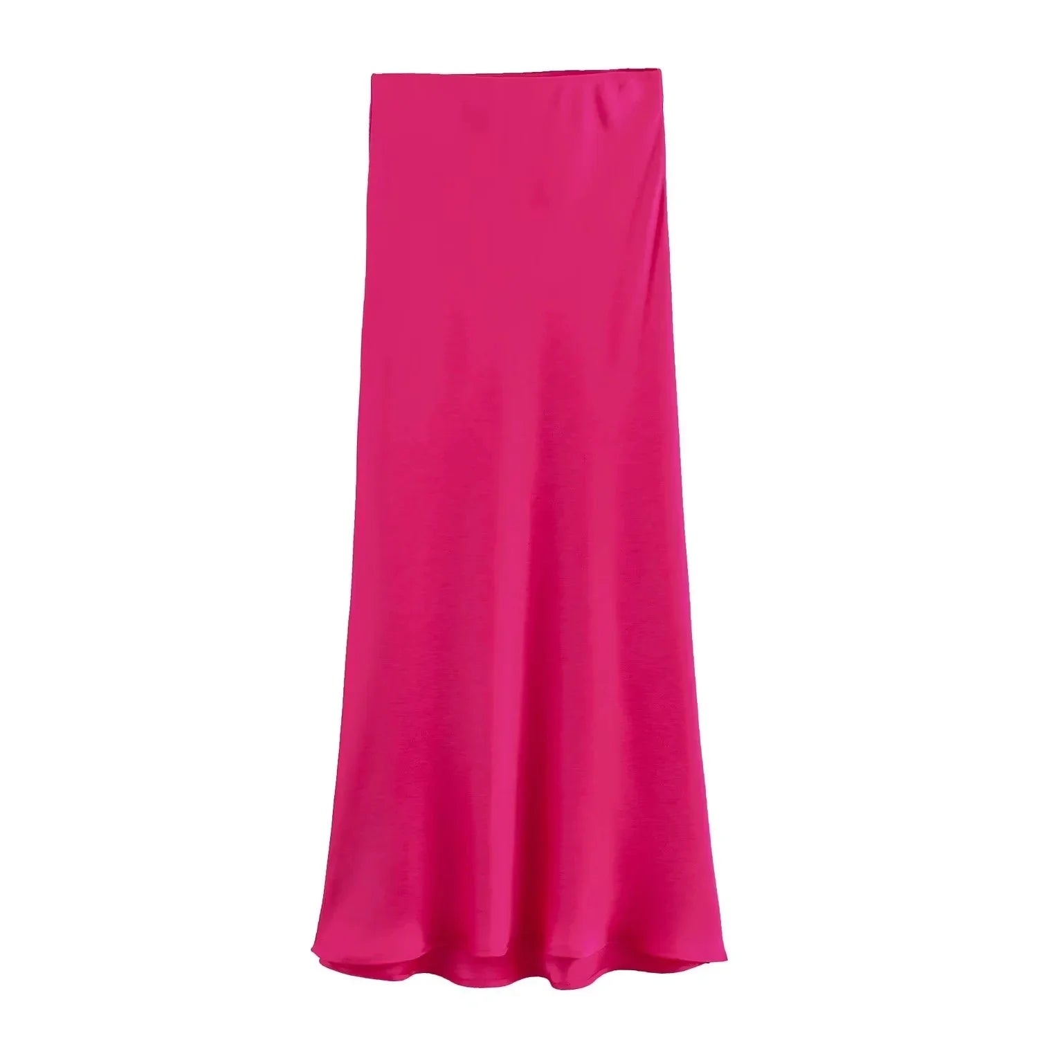 Women's Skirts Basic Satin Skirt High Waist Stylish Long Skirts Midi Chic And Elegan-Dollar Bargains Online Shopping Australia