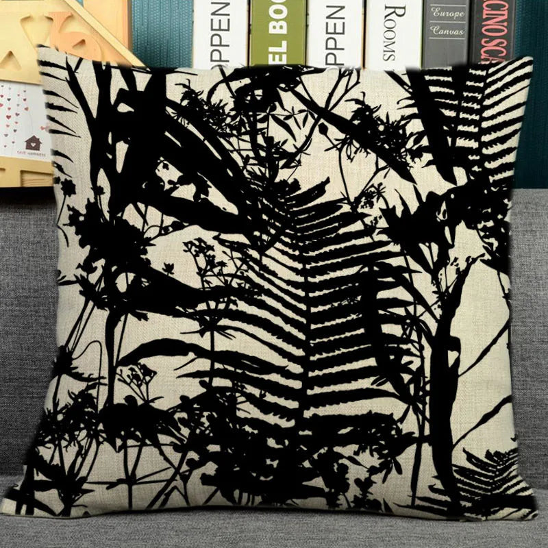 Nordic plant print cushion home decorative pillow 45x45cm pillowcase Modern sofa Decor tropical leaves seat back-Dollar Bargains Online Shopping Australia