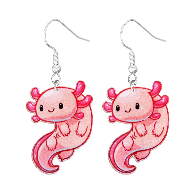 Cute Cat Design Dangle Earrings Acrylic Jewelry Adorable Gift For Women Girls Daily Casual Frog Bee Pig Hamster-Dollar Bargains Online Shopping Australia