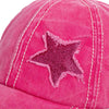 High Ponytail Baseball Caps for Women Snapback Hat Distressed Star Washed Denim Cap Adjustable Hip Hop Hole Star Fishing Hat-Dollar Bargains Online Shopping Australia