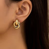 Knot Hoop Earring For Women Shiny Plating Trendy Earring Stud Cute Daily Wear Jewelry-Dollar Bargains Online Shopping Australia