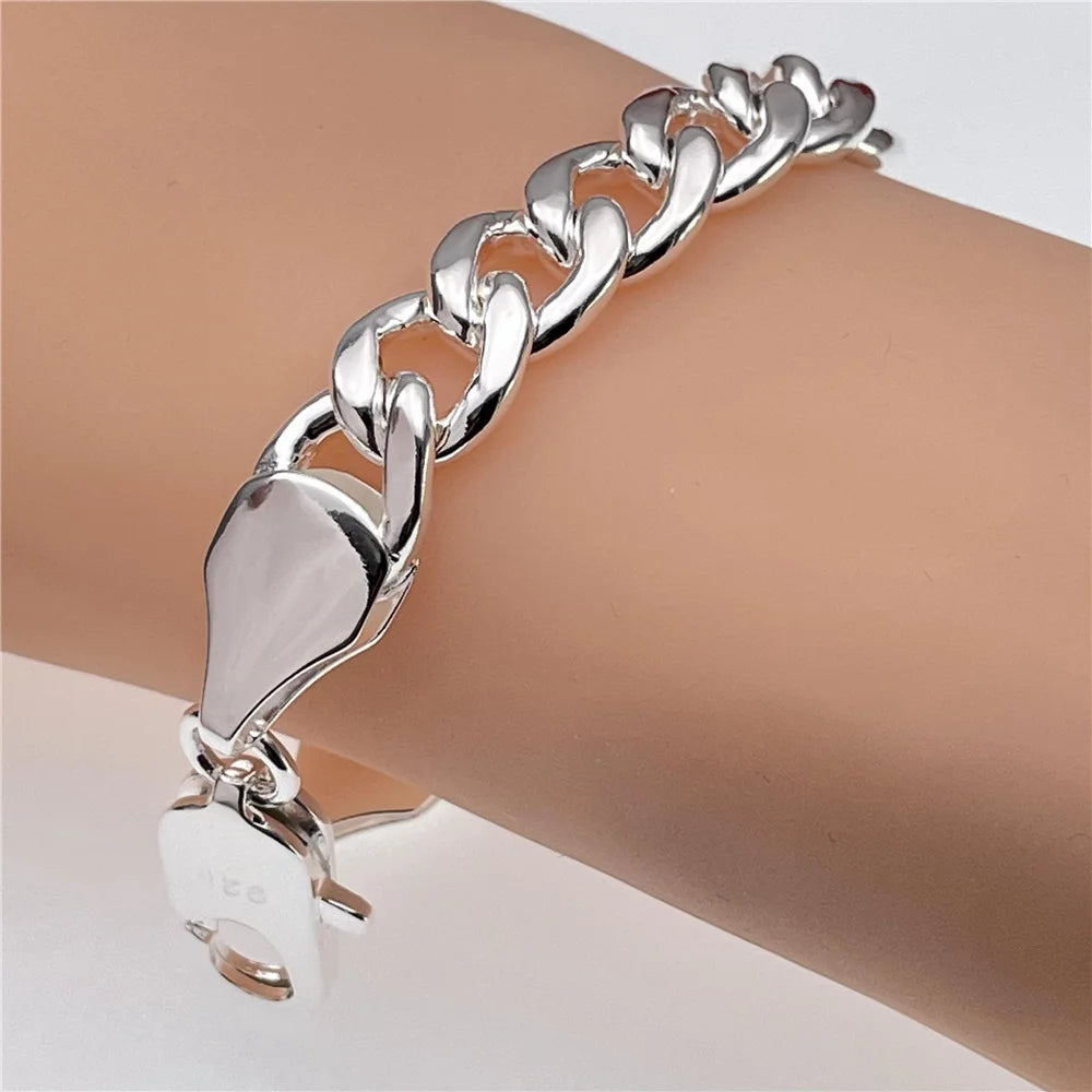 Silver Bracelet Elegant Chain High Quality Jewelry For Men Women Christmas Gifts-Dollar Bargains Online Shopping Australia