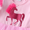 Girls Long Sleeve Dress Kids Unicorn Cartoon Dresses Girls Layered Mesh Tulle Princess Birthday Party Children Clothing-Dollar Bargains Online Shopping Australia