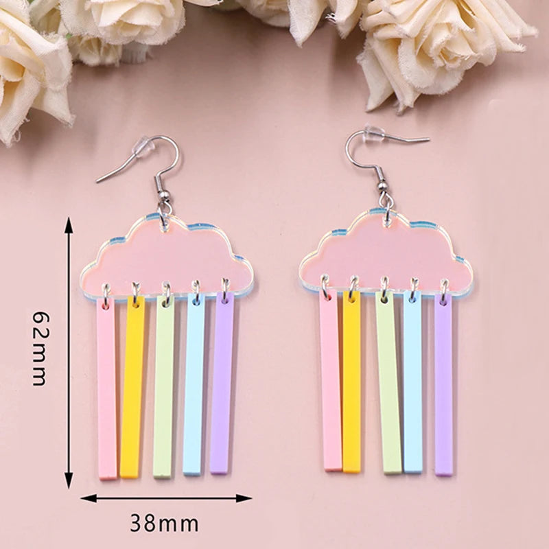 Earrings For Women UFO Acrylic Astronaut Star Lightning Cat Cute Hip Hop Exaggeration Special Creativity Jewelry Rainbow-Dollar Bargains Online Shopping Australia