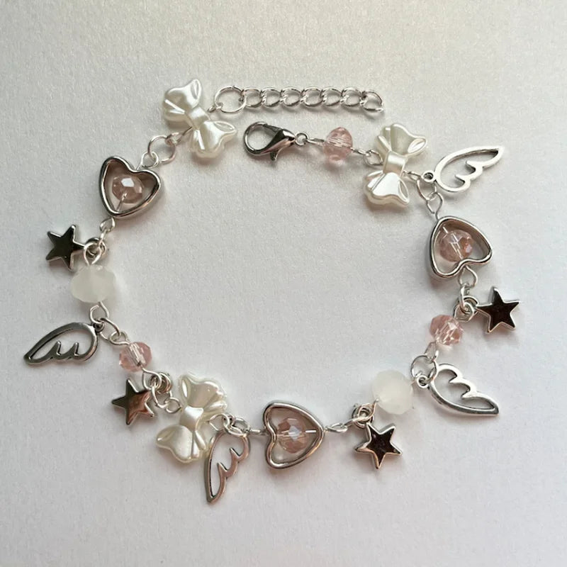 Pink blossom bracelet cute fairy girl jewelry y2k-Dollar Bargains Online Shopping Australia