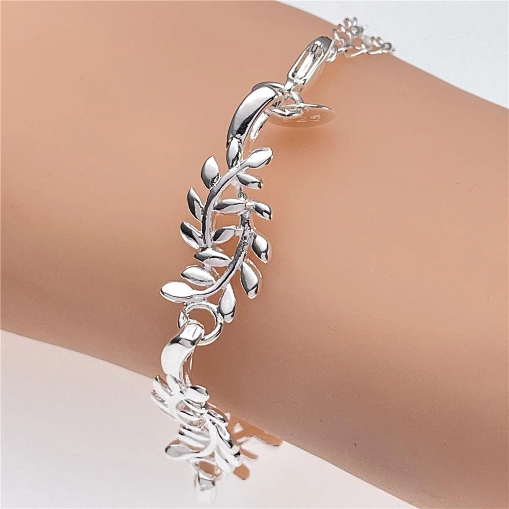 Silver Bracelet Elegant Chain High Quality Jewelry For Men Women Christmas Gifts-Dollar Bargains Online Shopping Australia