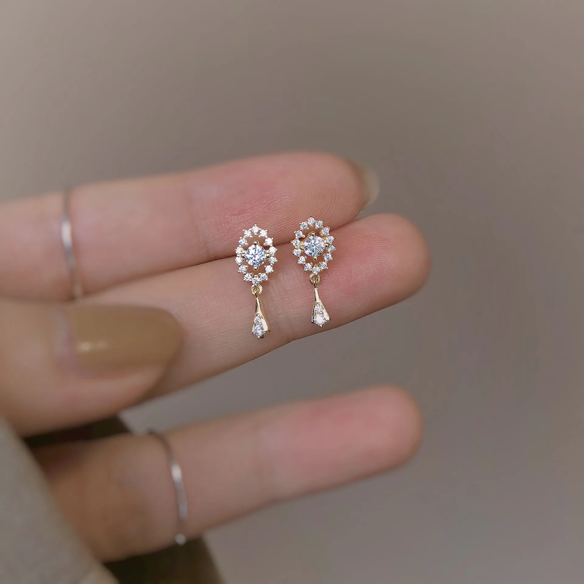 925 Silver Needle Zircon Earrings Hypoallergenic Fashion Ear Studs Female Pendant Tassel Pendant Earrings for Women Jewelry Gift-Dollar Bargains Online Shopping Australia