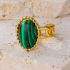 Opal Stone Rings For Women Vintage Wedding Open Adjustable Finger Ring Fashion-Dollar Bargains Online Shopping Australia