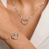 Stainless Steel Jewelry Set Novelty Twisted Heart Light Luxury High-end Sense Jewelry Set Women-Dollar Bargains Online Shopping Australia