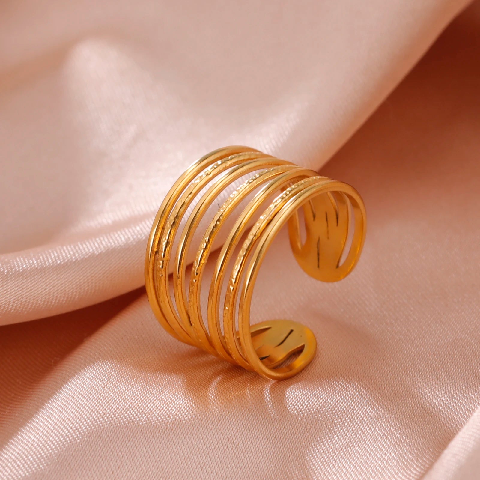 Women Rings Geometric Heart Aesthetic Adjustable Open Finger Ring Fashion Party Jewelry Gifts-Dollar Bargains Online Shopping Australia