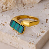 Opal Stone Rings For Women Vintage Wedding Open Adjustable Finger Ring Fashion-Dollar Bargains Online Shopping Australia