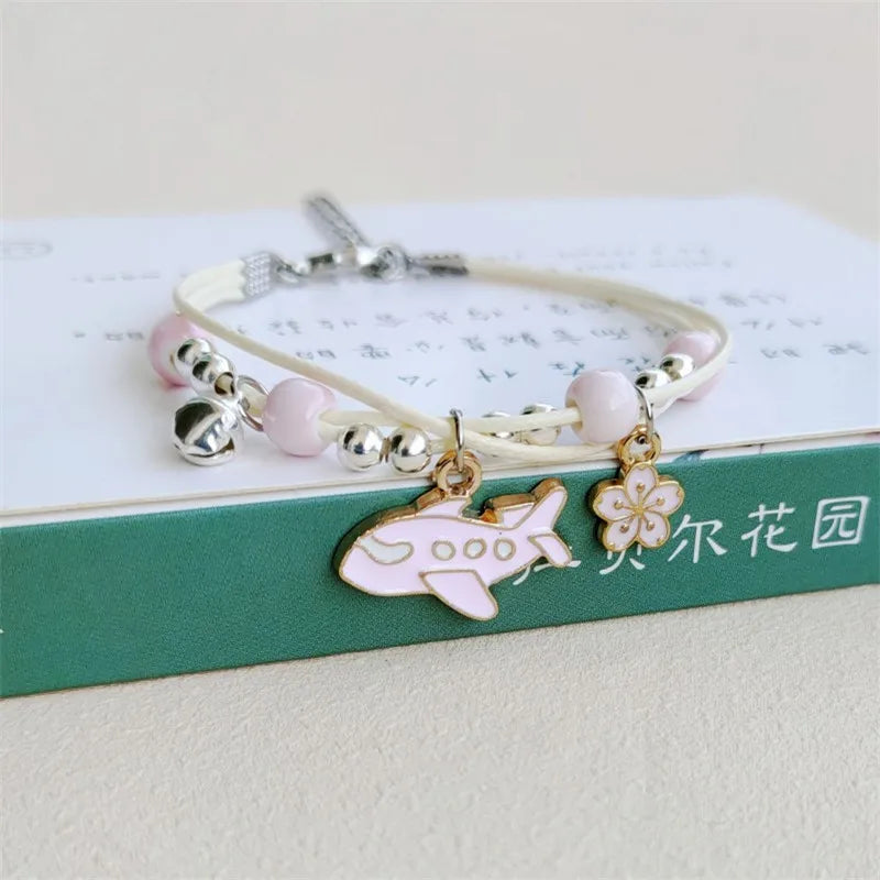 Cartoon Animal Cat Rabbit Flower Bracelet for Girl Kids Women Men Fashion Charm Student Friendship Bracelets Jewelry-Dollar Bargains Online Shopping Australia