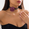 Gothic Elegant Big Rose Flower Clavicle Chain Necklace Women Wed Bridal Sexy Adjustable Choker Mariage Jewelry Y2K Accessories-Dollar Bargains Online Shopping Australia