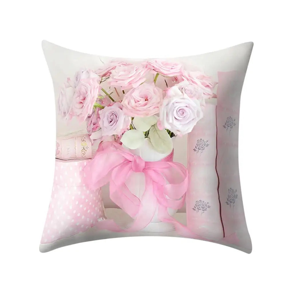 Floral Print Pillow Cover Sofa Cushion Home Decor-Dollar Bargains Online Shopping Australia