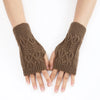 Women Winter Fingerless Gloves Warm Soft Wool Knitted Mittens Elegant Wrist Arm Hand Half Finger Elastic Short Gloves-Dollar Bargains Online Shopping Australia