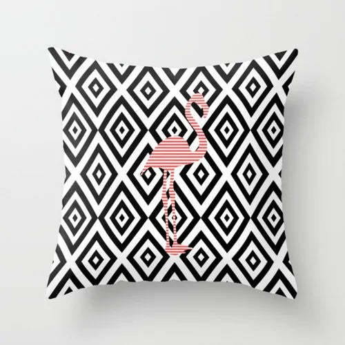 Pink Pillow Flamingo Backrest Headboard Decorative Cushion Nordic Style Office Nap Pillow Car Lumber Pad cute pillow removable-Dollar Bargains Online Shopping Australia