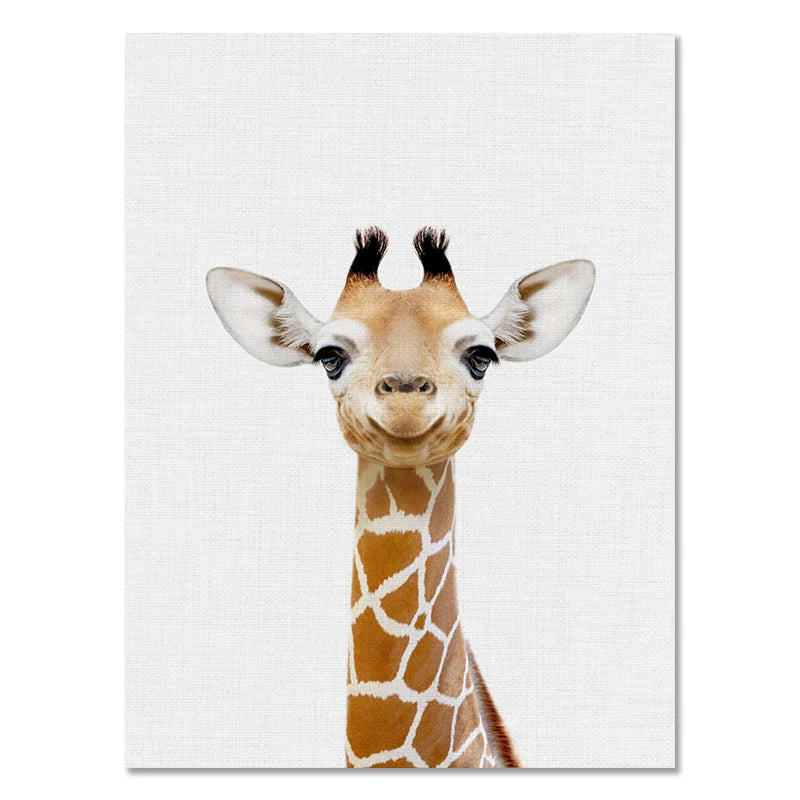 Baby Room Animal Wall Canvas Painting Elephant Giraffe Bear Wall Art Prints Picture Nordic Art Poster for Kid Room Nursery Decor-Dollar Bargains Online Shopping Australia