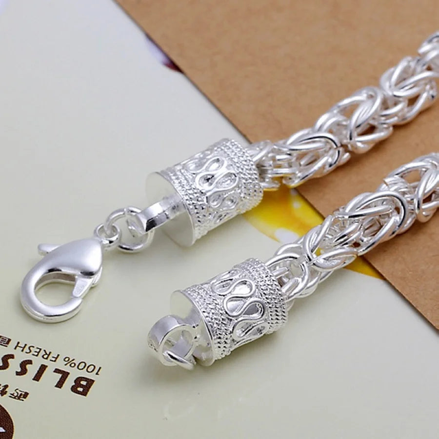 Silver Bracelets Chain Jewelry for Women Men Gift Fine Pretty Wedding 20cm-Dollar Bargains Online Shopping Australia