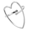 Elegant Girl Jewelry Love Stainless Steel Heart Rings For Women Accessories Finger Ring Adjustable-Dollar Bargains Online Shopping Australia