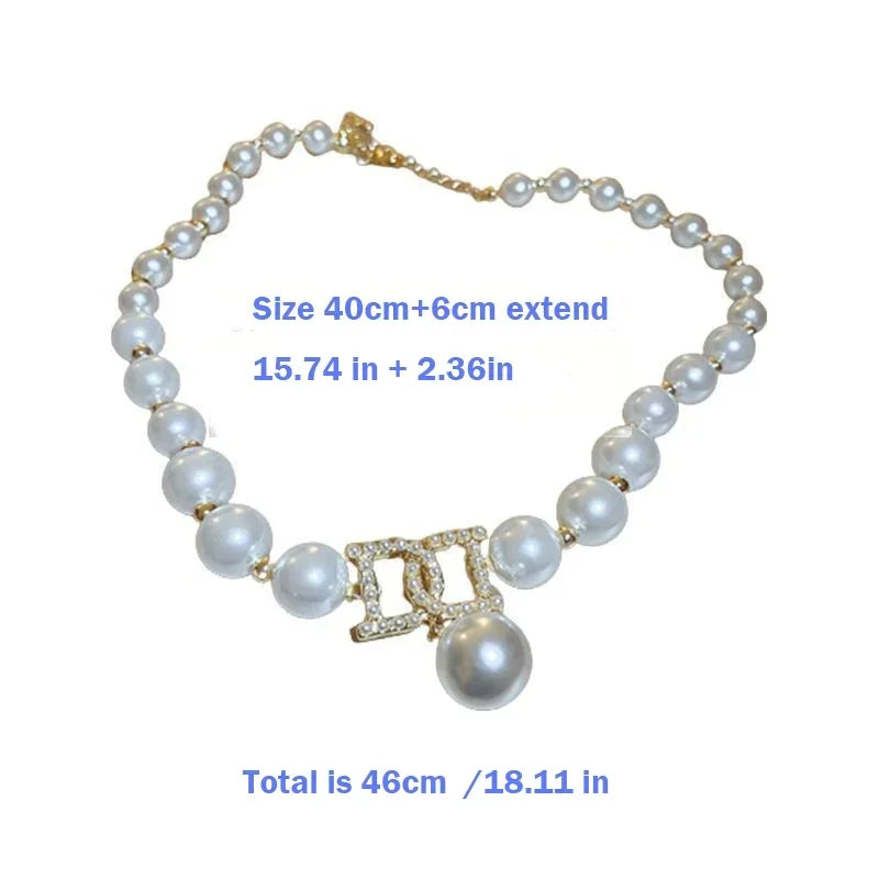 Women Elegant Pearl Clavicle Chain Collares Ladies Short Pendant Necklaces Earrings Choker Jewelry set-Dollar Bargains Online Shopping Australia