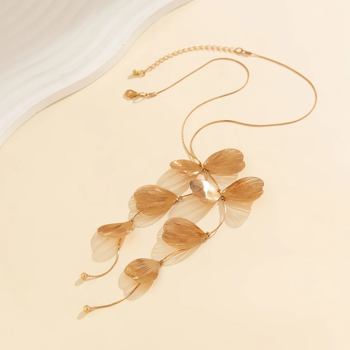 Long Tassels Chest Chain with Leaves Pendants Necklace for Women Trendy Sweater Chain Accessories on Neck Fashion Jewelry Female-Dollar Bargains Online Shopping Australia