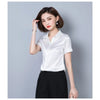 Simulation Silk Shirt Women's Short Sleeve New Wild Elastic Solid Color Thin Top-Dollar Bargains Online Shopping Australia