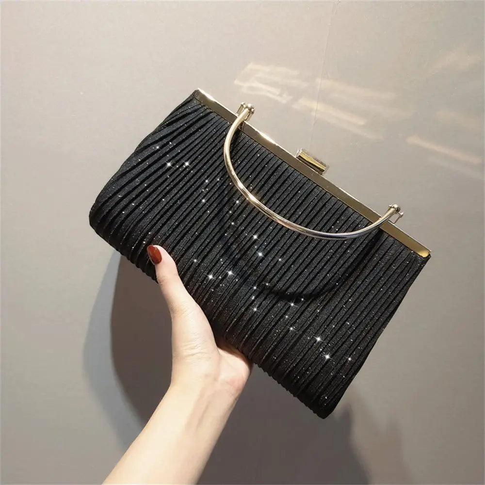 Moon Handbag Apricot Evening Clutch Bag Party Chain Shoulder Bag Female Sequin Wedding Purse Handbag for Women-Dollar Bargains Online Shopping Australia