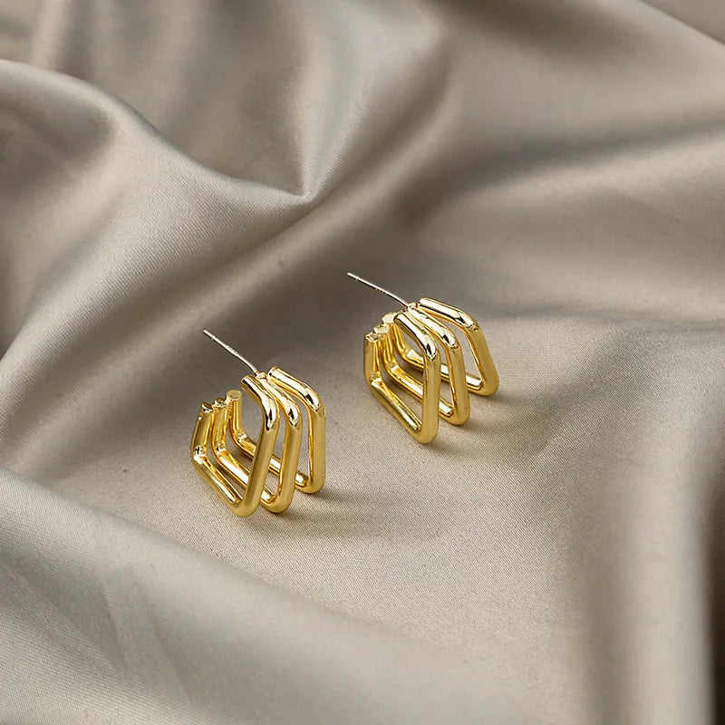 Unique Design Elegant Delicate Retro Exaggerated Multilayer Stud Earrings Women Jewelry-Dollar Bargains Online Shopping Australia