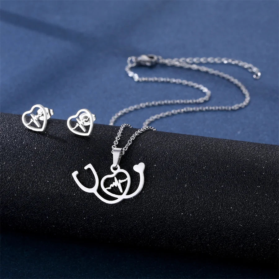 Jewelry Elegant Daisy Flowers Charm Chain Choker Necklaces Earrings Set Pendants For Women-Dollar Bargains Online Shopping Australia