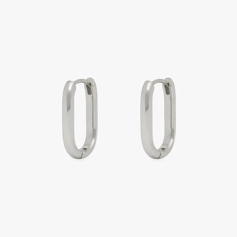 2PCS New Gold Color Square Hoop Earrings Women Men Stainless Steel Huggie Minimalist Punk Unisex Rock Earrings Piercing Jewelry-Dollar Bargains Online Shopping Australia