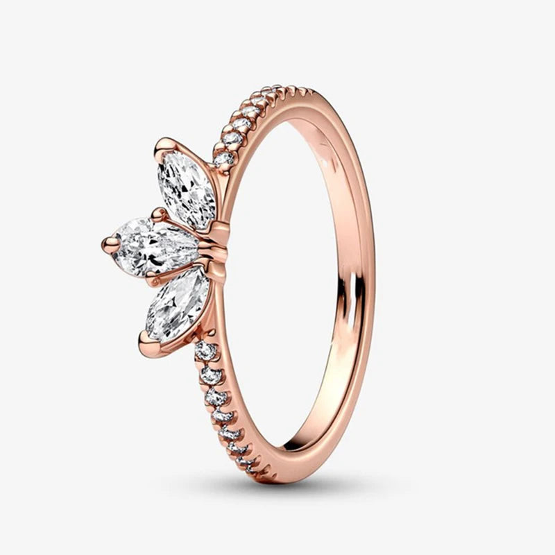 925 Sterling Silver Rings Women Infinity Love Heart Crown Engagement Wedding Ring Rose Gold Crystals Luxury Jewelry-Dollar Bargains Online Shopping Australia