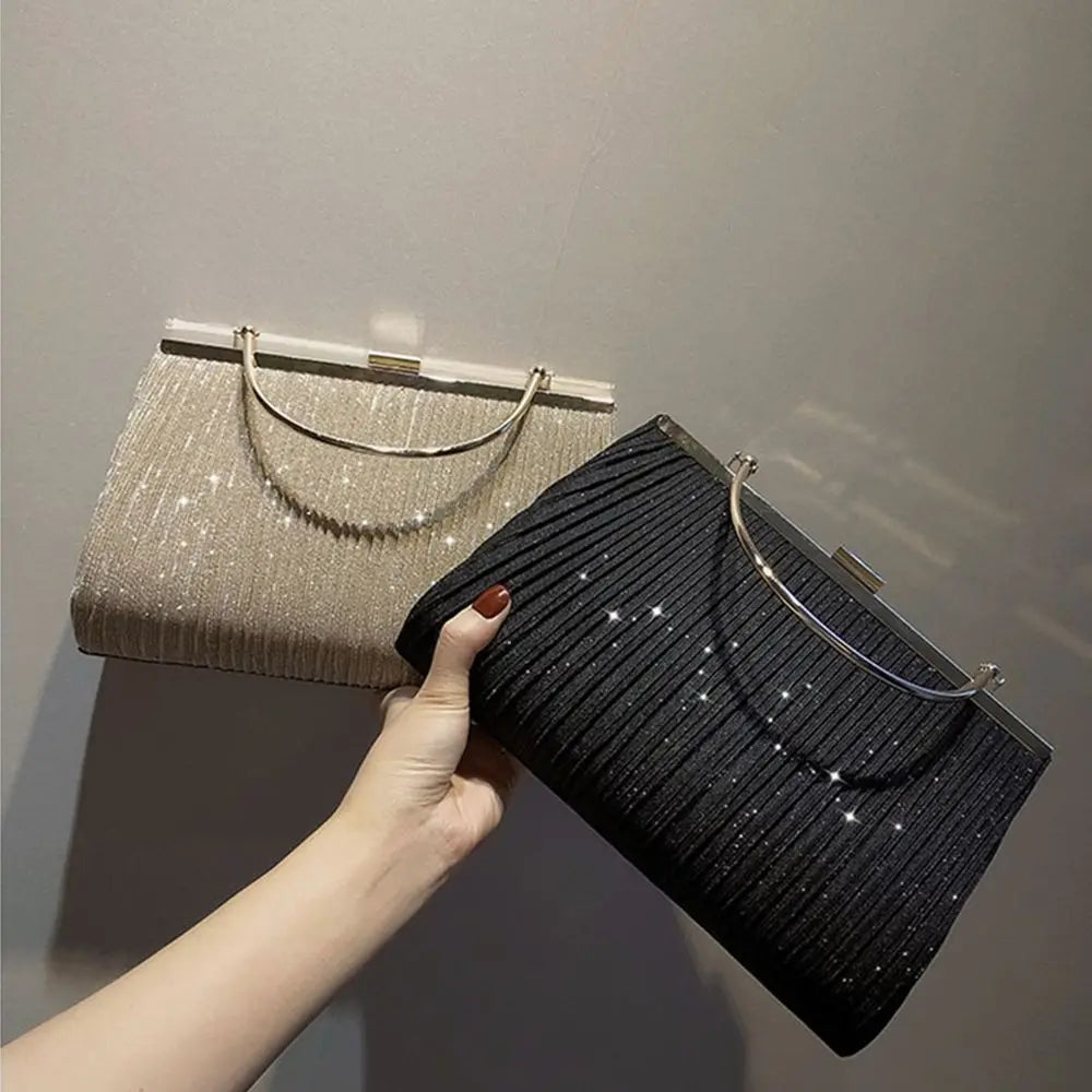 Moon Handbag Apricot Evening Clutch Bag Party Chain Shoulder Bag Female Sequin Wedding Purse Handbag for Women-Dollar Bargains Online Shopping Australia