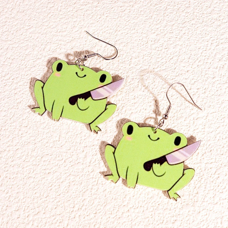 Earrings For Women Girls Hip Hop Cute Exaggeration Special Creativity Jewelry Cartoon Animal Alien Frog Duck Goose Cat-Dollar Bargains Online Shopping Australia