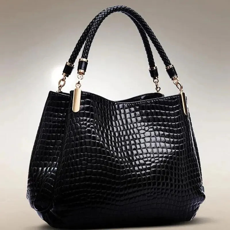 Women's Bag Large Capacity Tote Daily Commute Women's Shoulder Bag Crocodile Print Bright Face Handbag Shopping-Dollar Bargains Online Shopping Australia