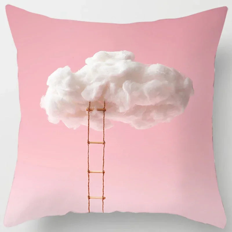 Pink cute love printing square pillowcase, home decoration, car sofa cushion cover-Dollar Bargains Online Shopping Australia