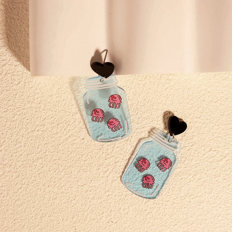 Cute Cat Design Dangle Earrings Acrylic Jewelry Adorable Gift For Women Girls Daily Casual Frog Bee Pig Hamster-Dollar Bargains Online Shopping Australia