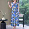 Vintage Summer Dress Vestido Print Natural Regular Sleeveless O-neck Cotton Dresses Women Clothing Plus Size-Dollar Bargains Online Shopping Australia