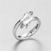 Romantic Love Hug Carved Hand Rings Creative Love Forever Opening Finger Adjustable Hand Ring For Women Men Fashion Jewelry-Dollar Bargains Online Shopping Australia